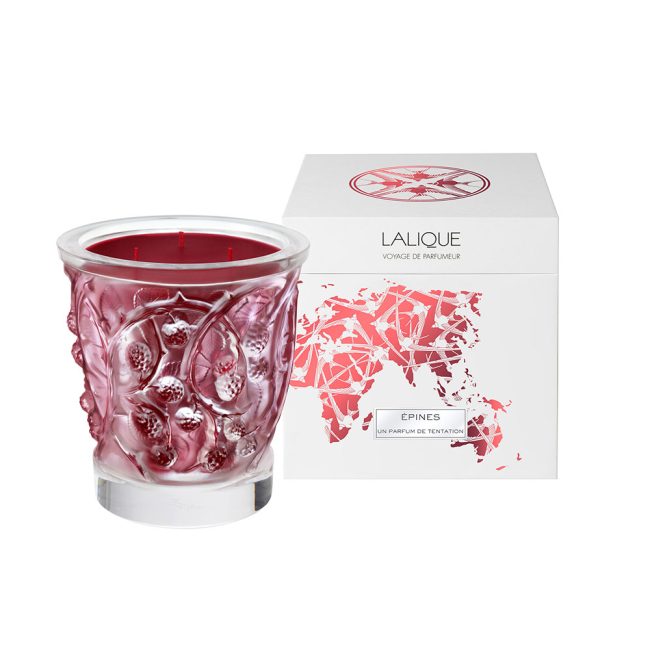 LALIQUE Crystal Candle Epines 750 gr