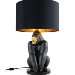 LLADRO Gorilla lamp. Black-gold